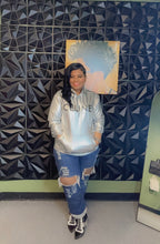 Load image into Gallery viewer, Ms. Harley Hoodie- Silver