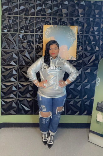 Ms. Harley Hoodie- Silver