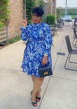 Load image into Gallery viewer, Hey Pretty Lady Dress (Blue)