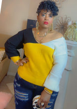 Load image into Gallery viewer, Ms. CrisCross Sweater (yellow)