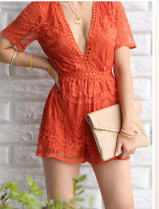 Coral Vibez Romper