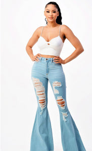 The Flaring Distressed Jean
