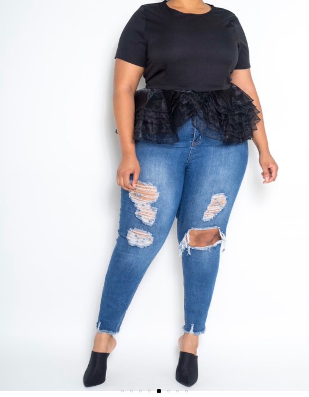 The Ruffle Me Top (Black)